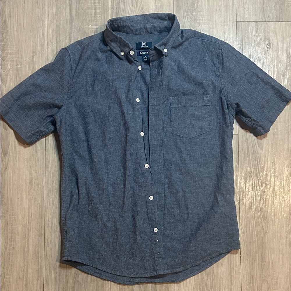J. Crew Dark Blue Casual Button Down Shirt